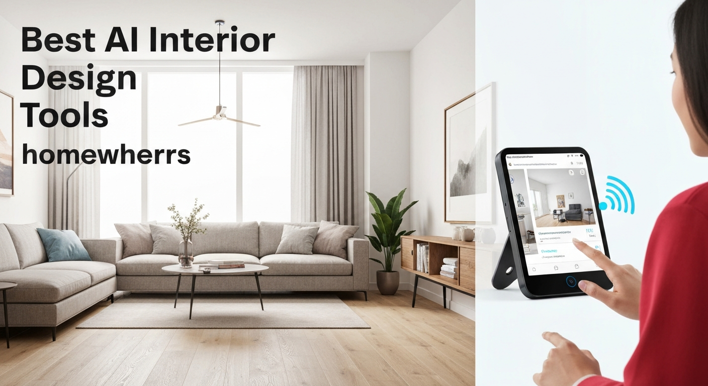 A stylish living room digitally rendered using best AI interior design tools homeowners.
