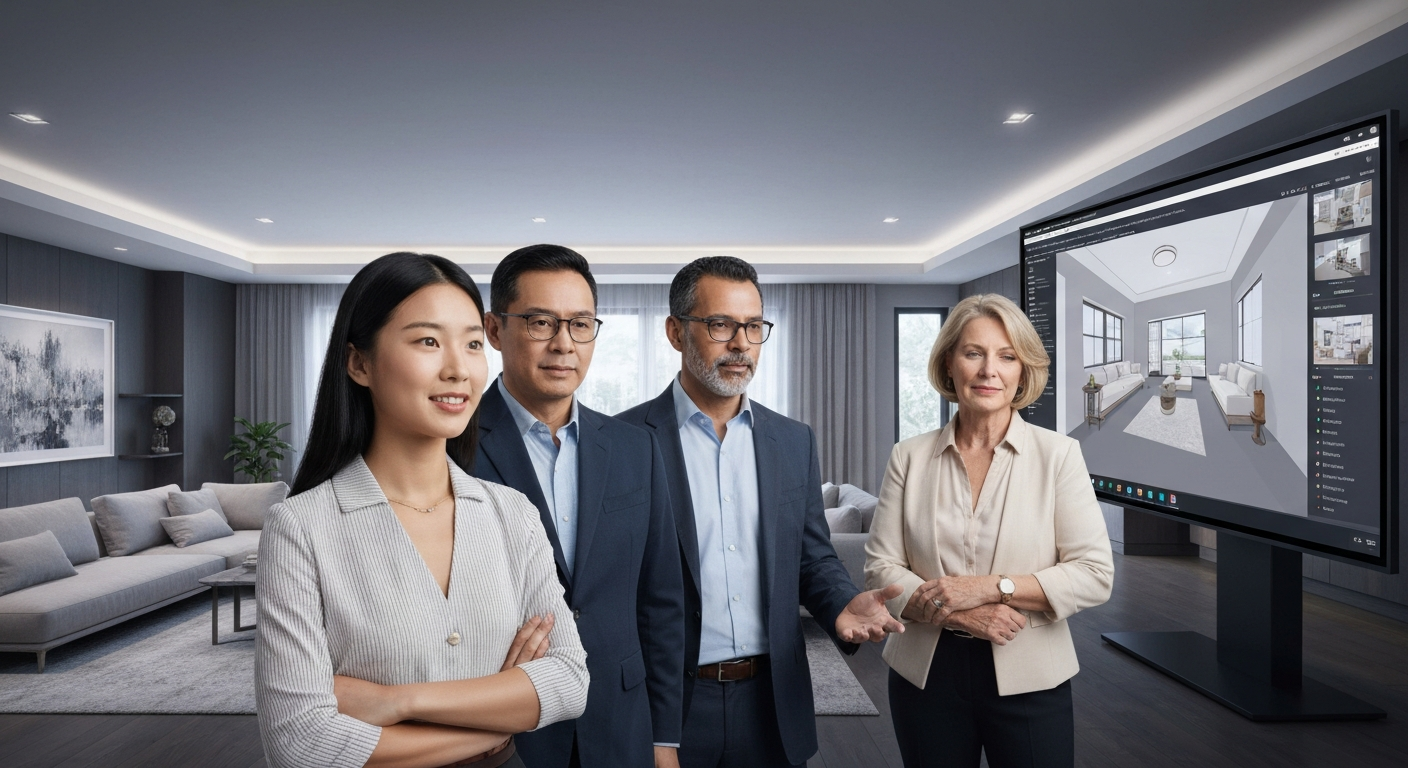 A person evaluating different digital options for how to choose an AI interior designer.