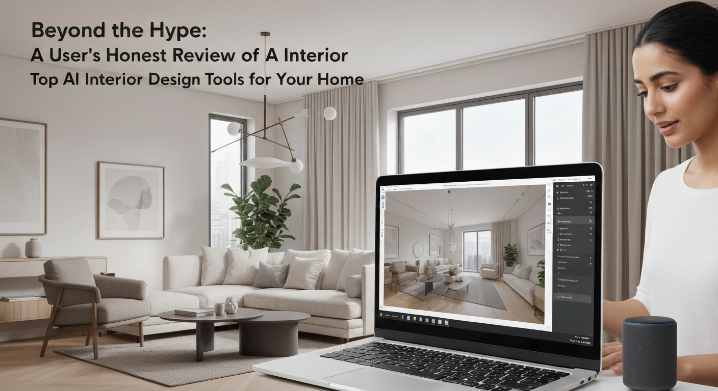 A modern living room digitally rendered, illustrating AI interior design tools for your home.