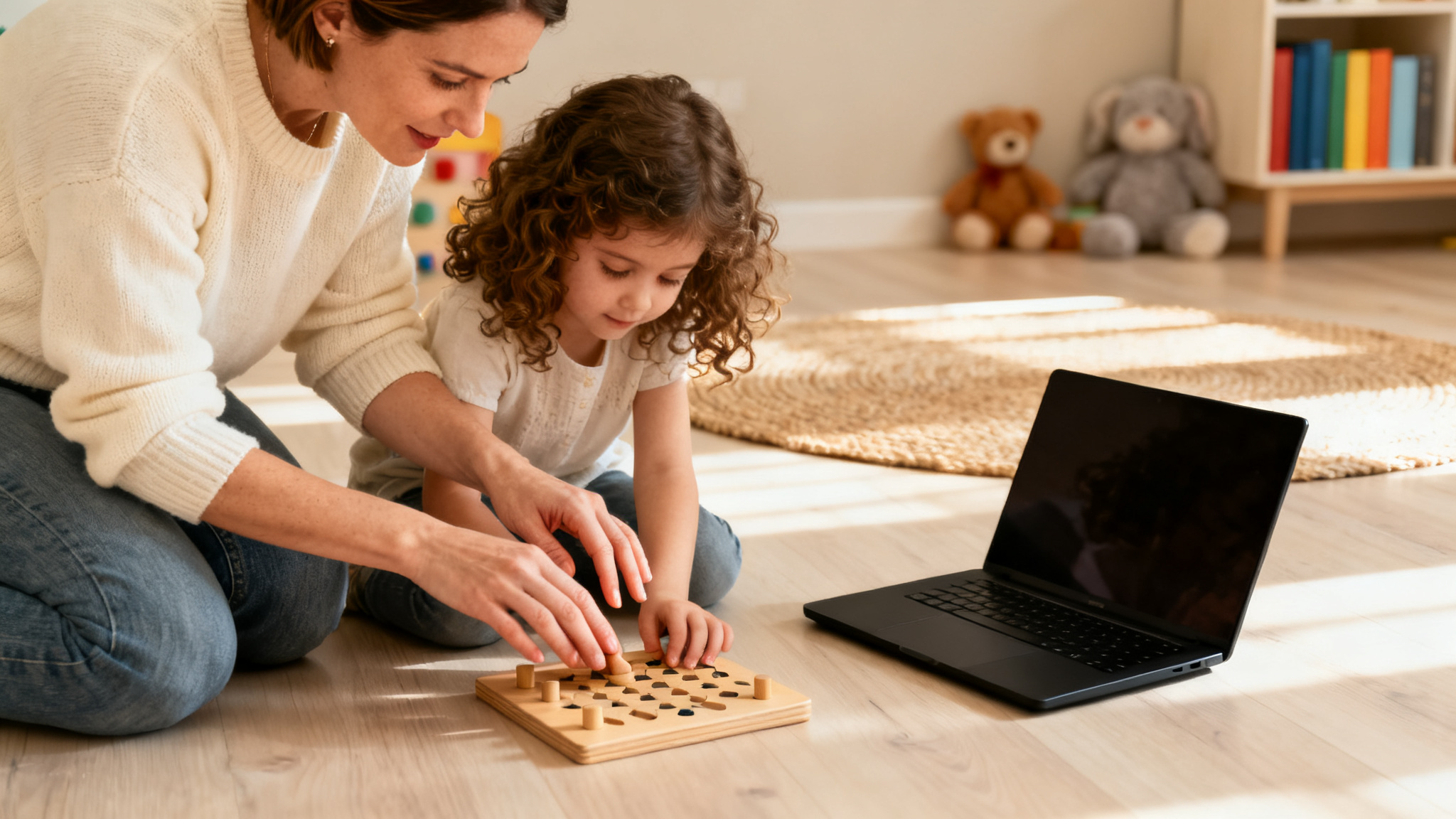 Illustration for Canadian Early Childhood Educators depicting child development and ethical AI use.