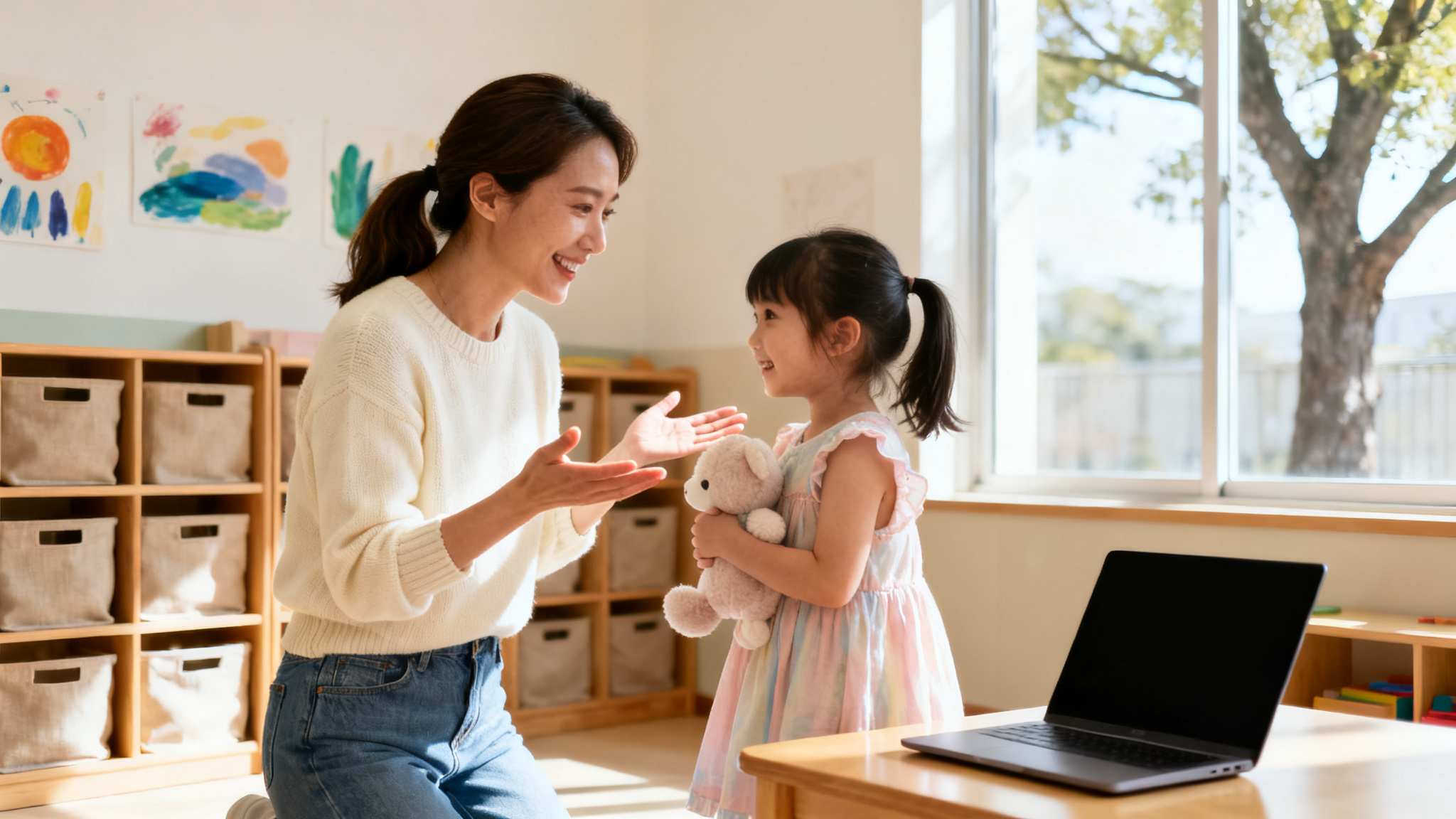 Illustration showing core principles of human-centred AI for Canadian early childhood education.
