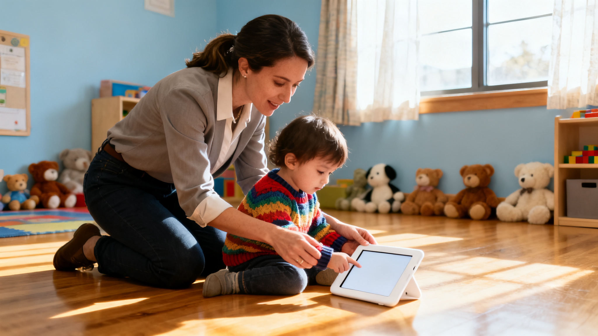 Conceptual image illustrating what human-centred AI means for Canadian ECE classrooms.