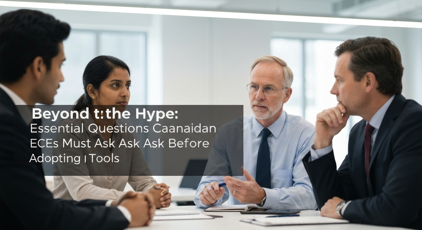 Hero image for the article 'Beyond Hype: Essential AI Questions for Canadian ECEs'.