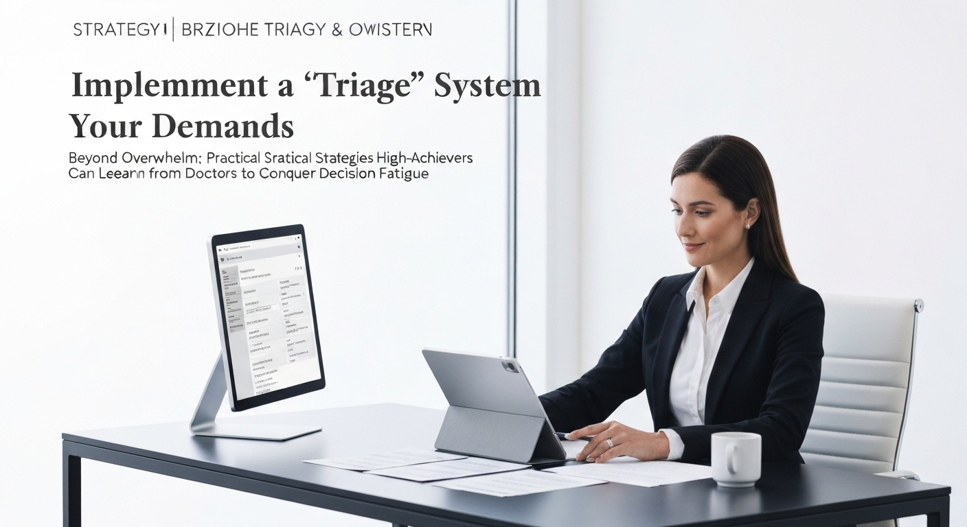 Illustration of tasks being triaged, a strategy to conquer decision fatigue.