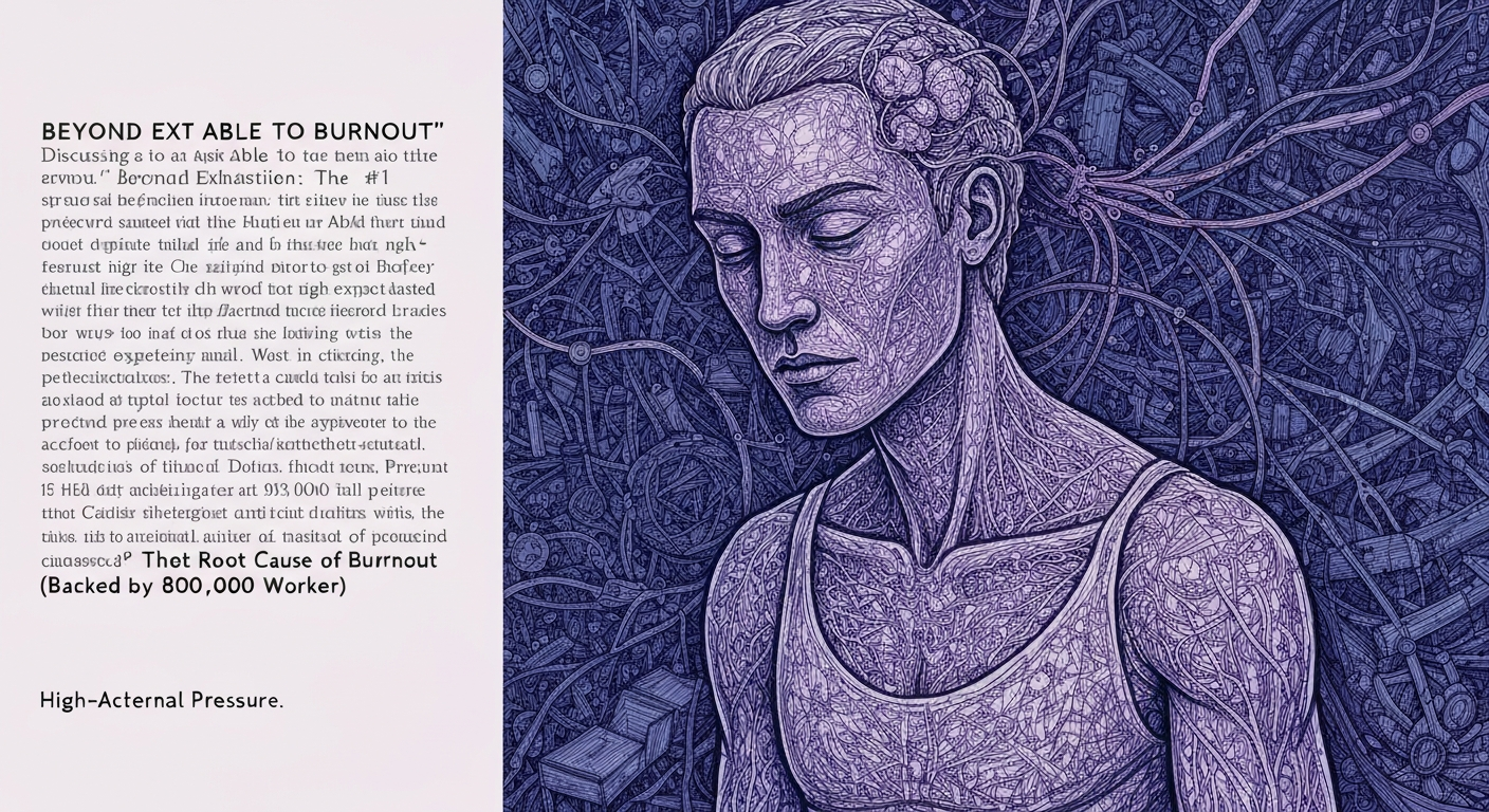 Illustration of a high-achiever experiencing the root cause of burnout due to unacknowledged effort.