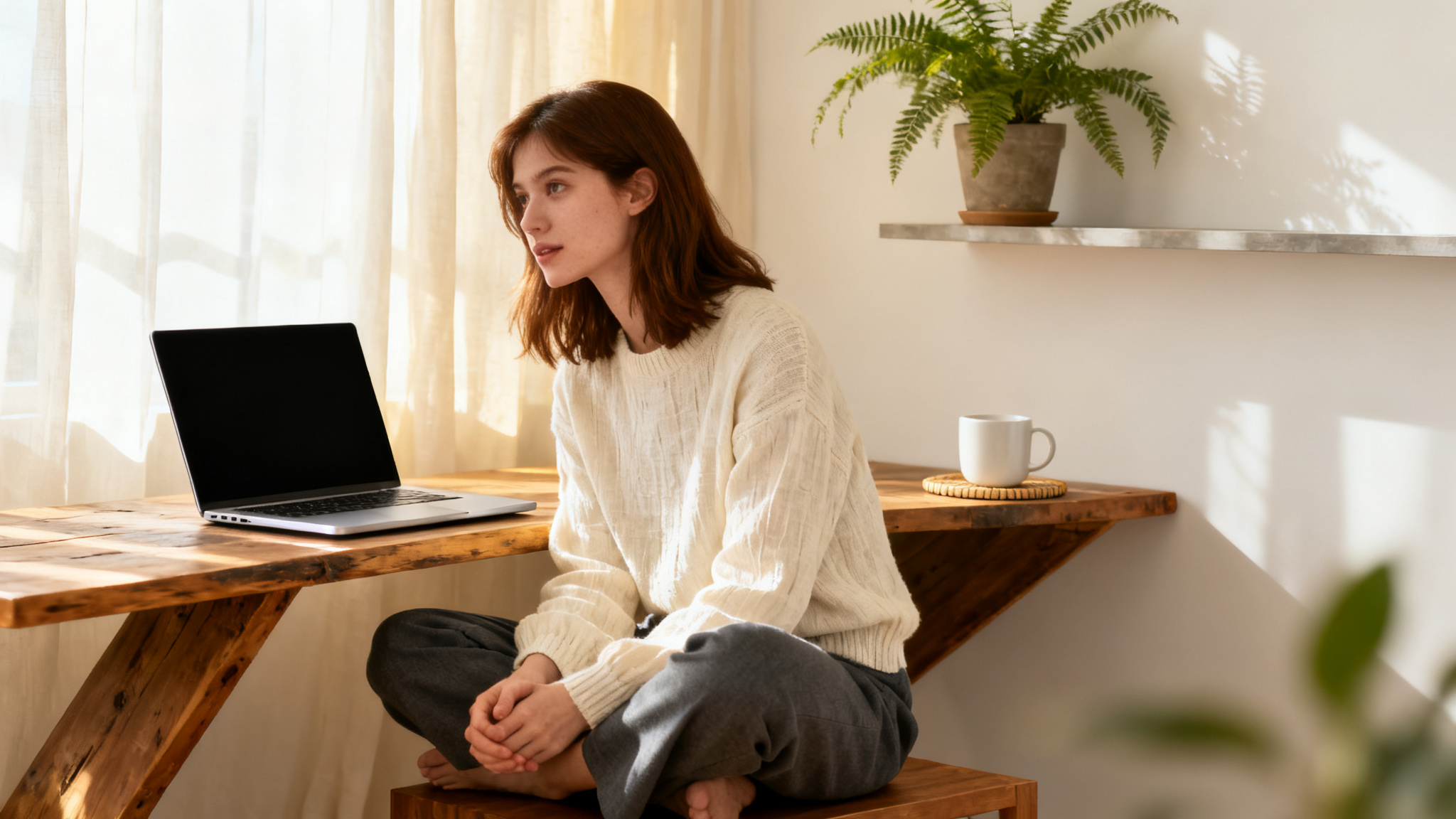 Illustration of a person carefully choosing an AI chatbot for anxiety relief.