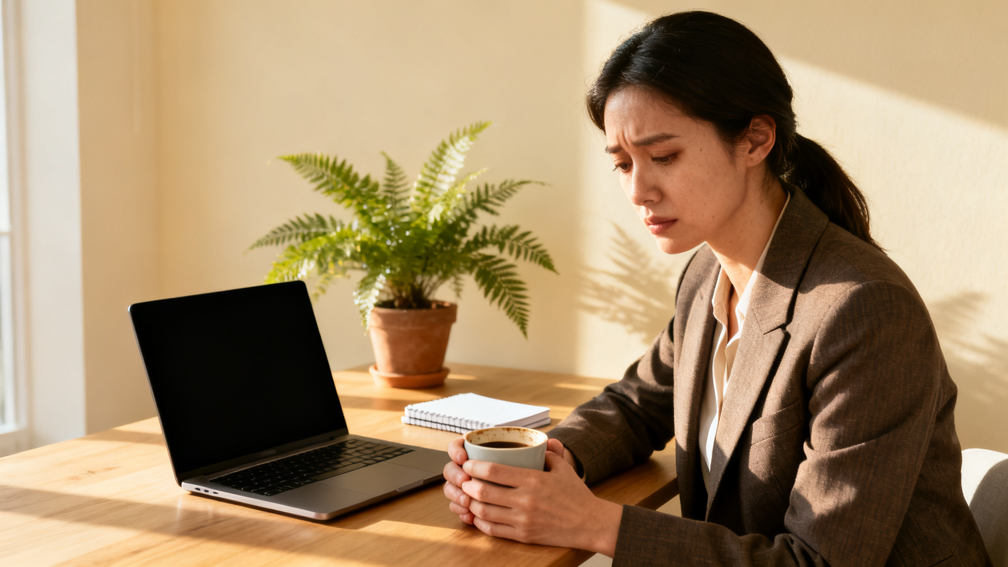 Illustration depicting subtle early warning signs of burnout high-achievers often miss.