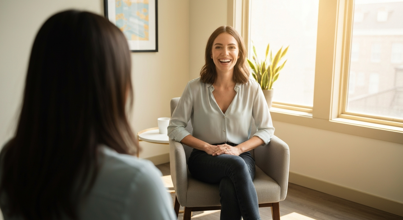 A person reflecting on going back to therapy after dropping out to start over.