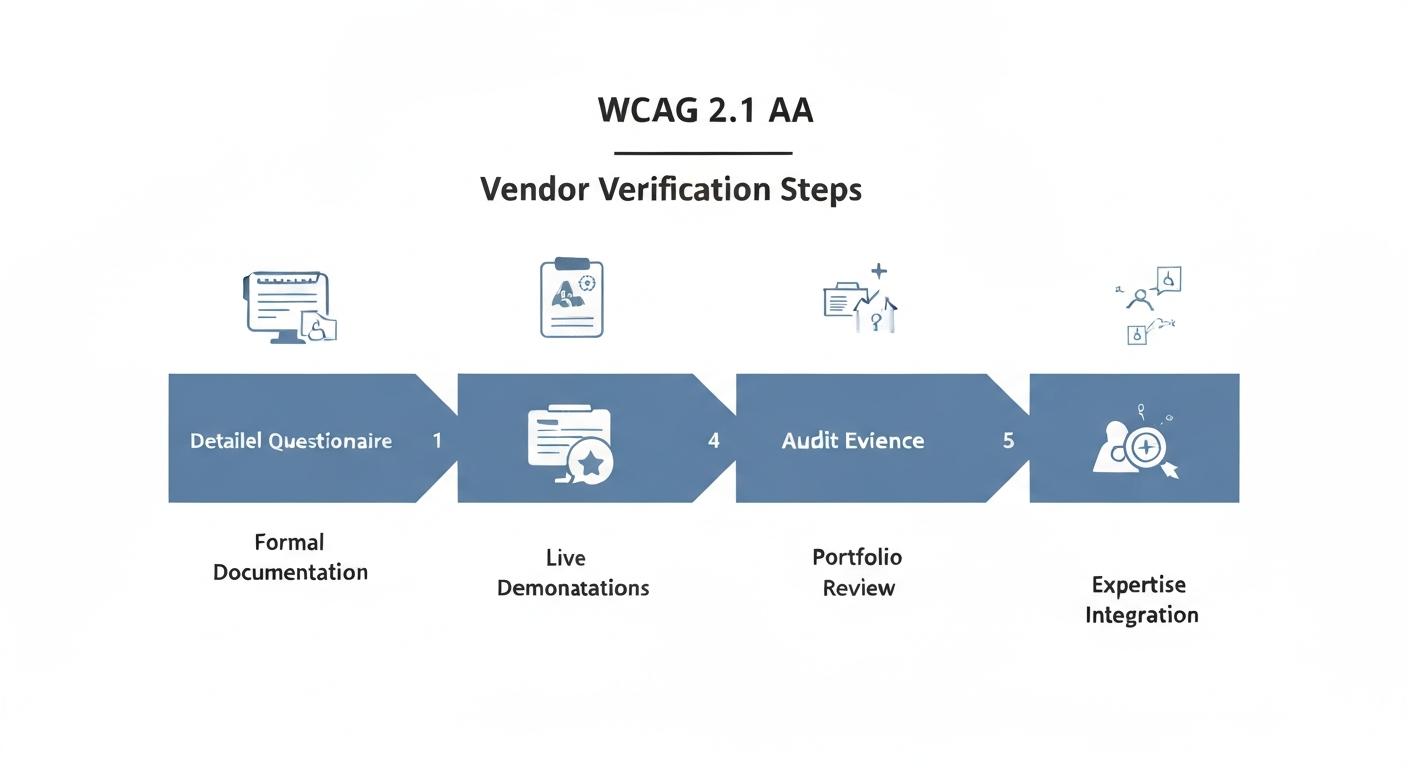 Infographic: WCAG 2.1 AA Vendor Verification Steps