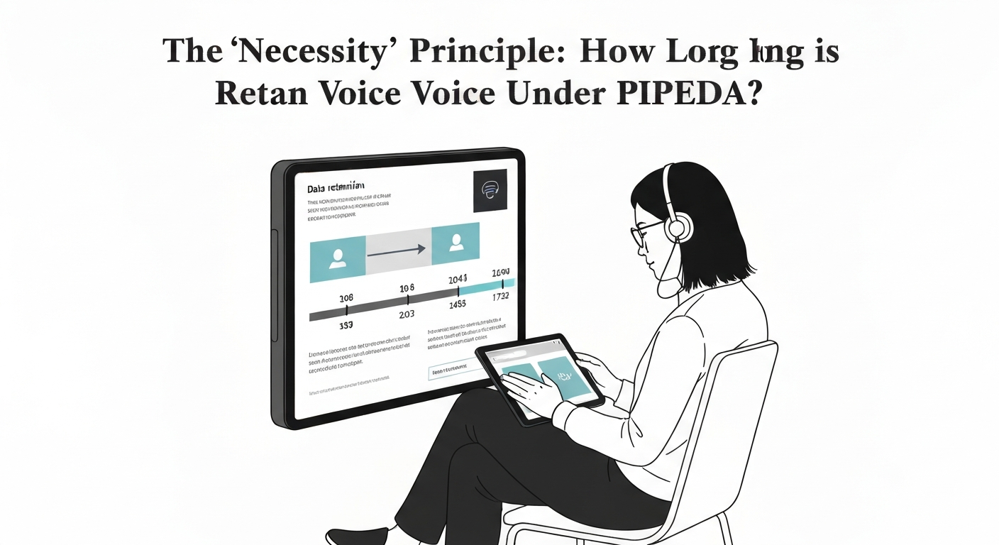Illustration showing what PIPEDA means for voice recording retention.