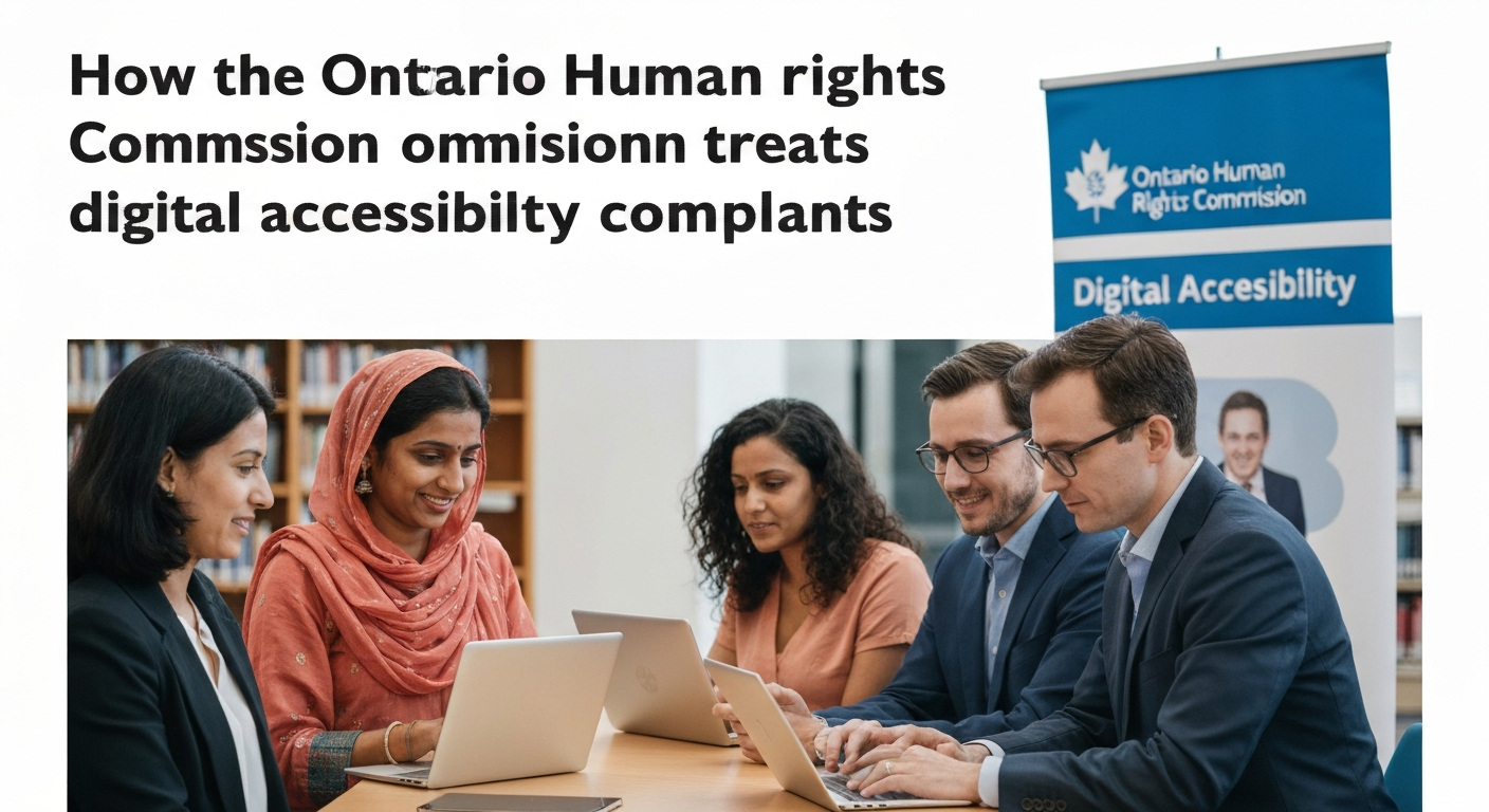 Image illustrating how the Ontario Human Rights Commission treats digital accessibility complaints.