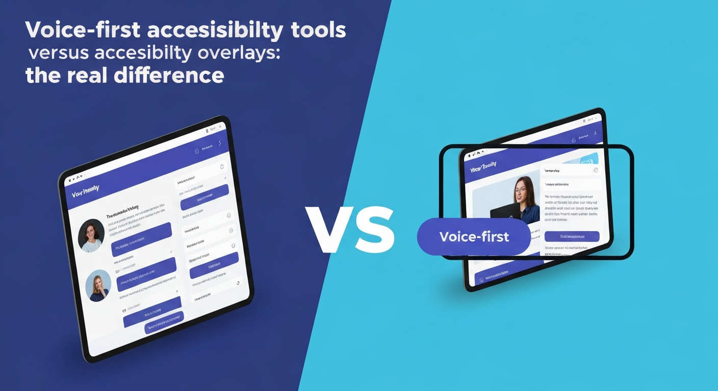 Visualizing voice-first accessibility tools versus accessibility overlays: the real difference.